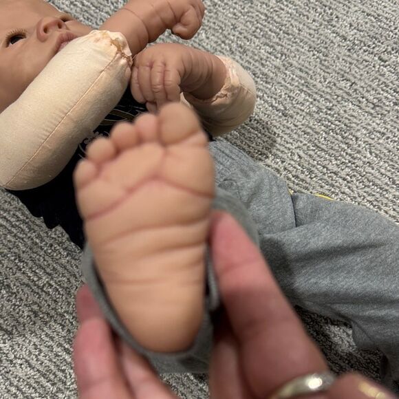 Adorable Baby Doll with Gray Outfit - Picture 2 of 8